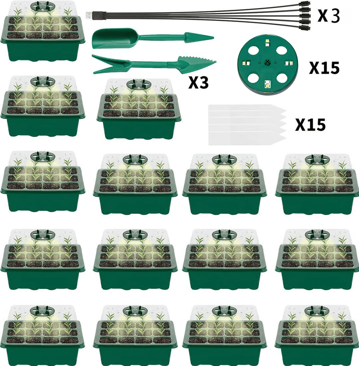 Last day Only $4.33 each - Adjustable Humidity Seed Starter Trays