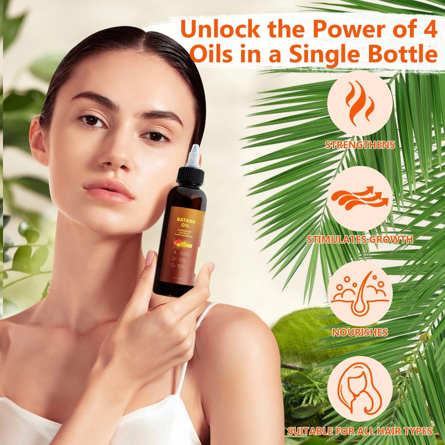 🔥HOT SALE 50% OFF🔥 Natural Batana Hair Revival Formul, 4-in-1 Liquid Batana Oil