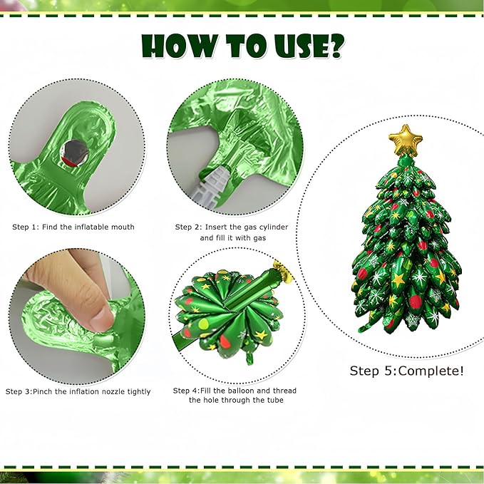 Last day 50% OFF-Christmas tree balloon decoration（52IN）