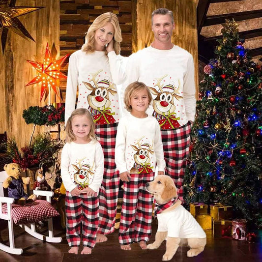 🎄Weihnachtspyjama mit Hirschfamilie
