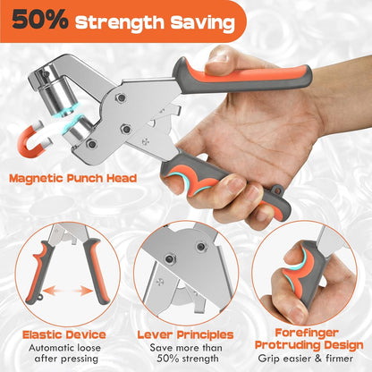 🔥 Heavy-Duty Professional Grommet Kit – Complete Eyelet Setting Tool Set