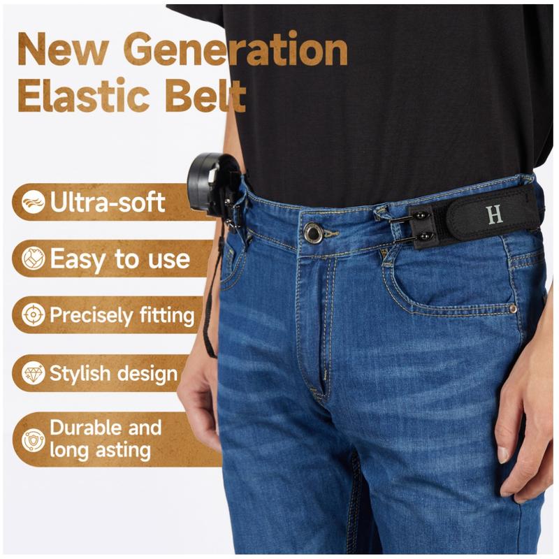 Unisex Tactical Elastic Belt – Soft, Adjustable, No Buckle Design