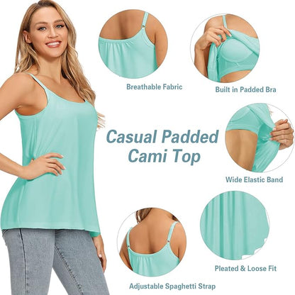 🏆Loose-fitting Tank Top With Built-in Bra