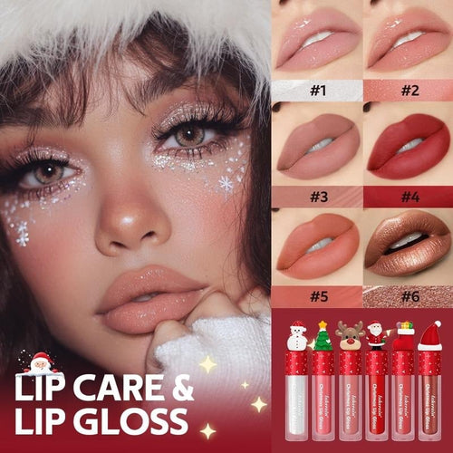💄✨ Christmas Lip Gloss Set – 6 Colors