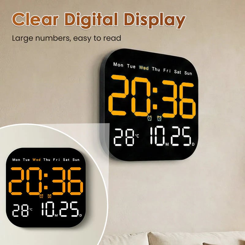 ✨Modern LED Digital Alarm Clock with Temperature Display