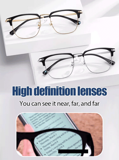 🔥Auto-Focus Eyeglasses with Adjustable Eyebrow Frame and Blue Light Blocking for Presbyopia