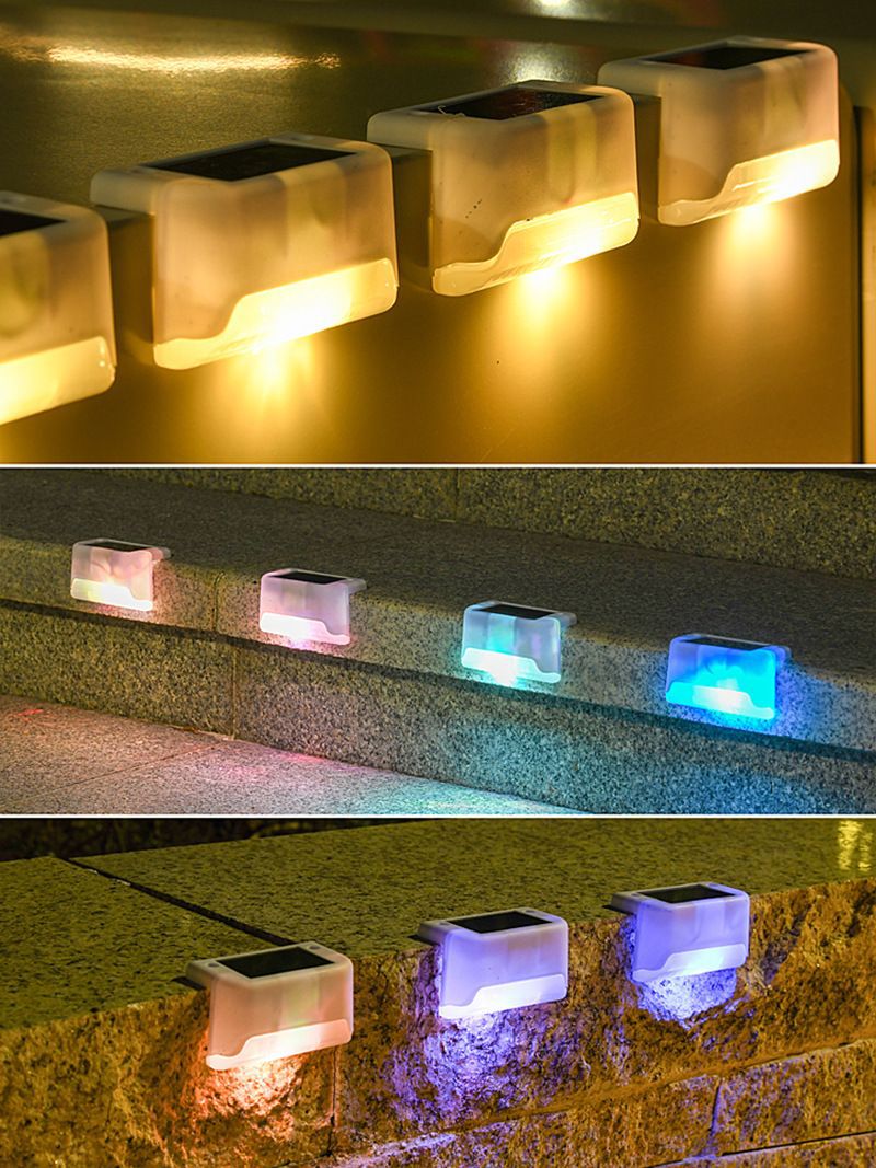 🔥☀️ Solar Step Lights – Waterproof Garden Glow in Warm, White & Color Modes