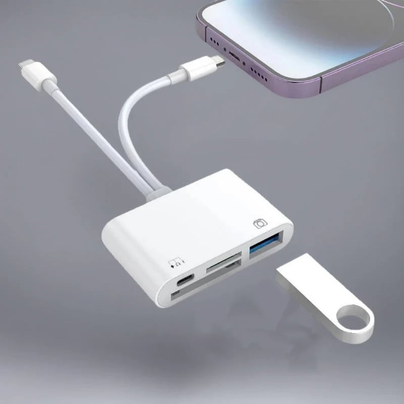 ⚡Last Day 50% OFF 📲 3-in-1 USB-C Memory Card Reader