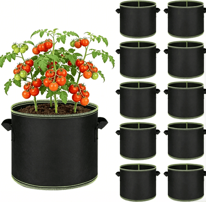 🪴 Heavy-Duty Fabric Grow Bags – Breathable & Reusable Plant Containers