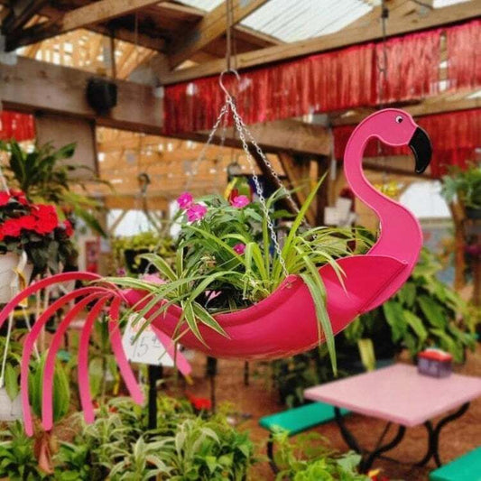 Endbestand 70 % Rabatt🦩Hängender Blumentopf mit bunten Vögeln als Gartendekoration
