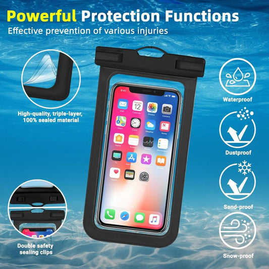 Transparent Waterproof Phone Bag (Up To 7 Inches) Suitable For Beach Cruise Outdoor Swimming Diving Boating