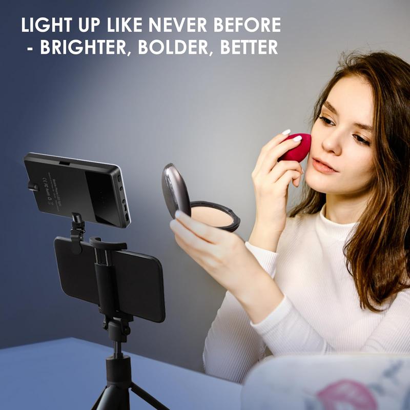 60 LED High Power Selfie light,Rechargeable Clip Fill Video Conference Light with Front & Back Clip