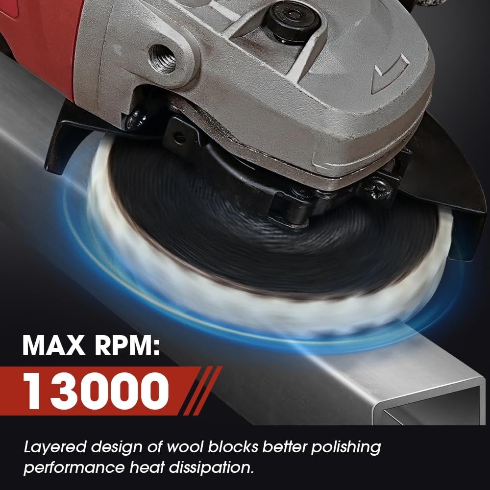 Premium Wool Felt Polishing Flap Disc for Angle Grinders - Mirror Finish Made Easy