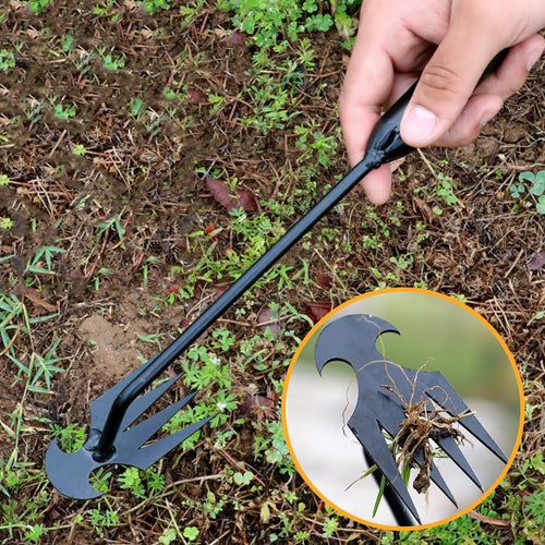 🌿Garden Weed Pulling Tool – Deep Root Weed Remover with 4-Tine Steel Claw