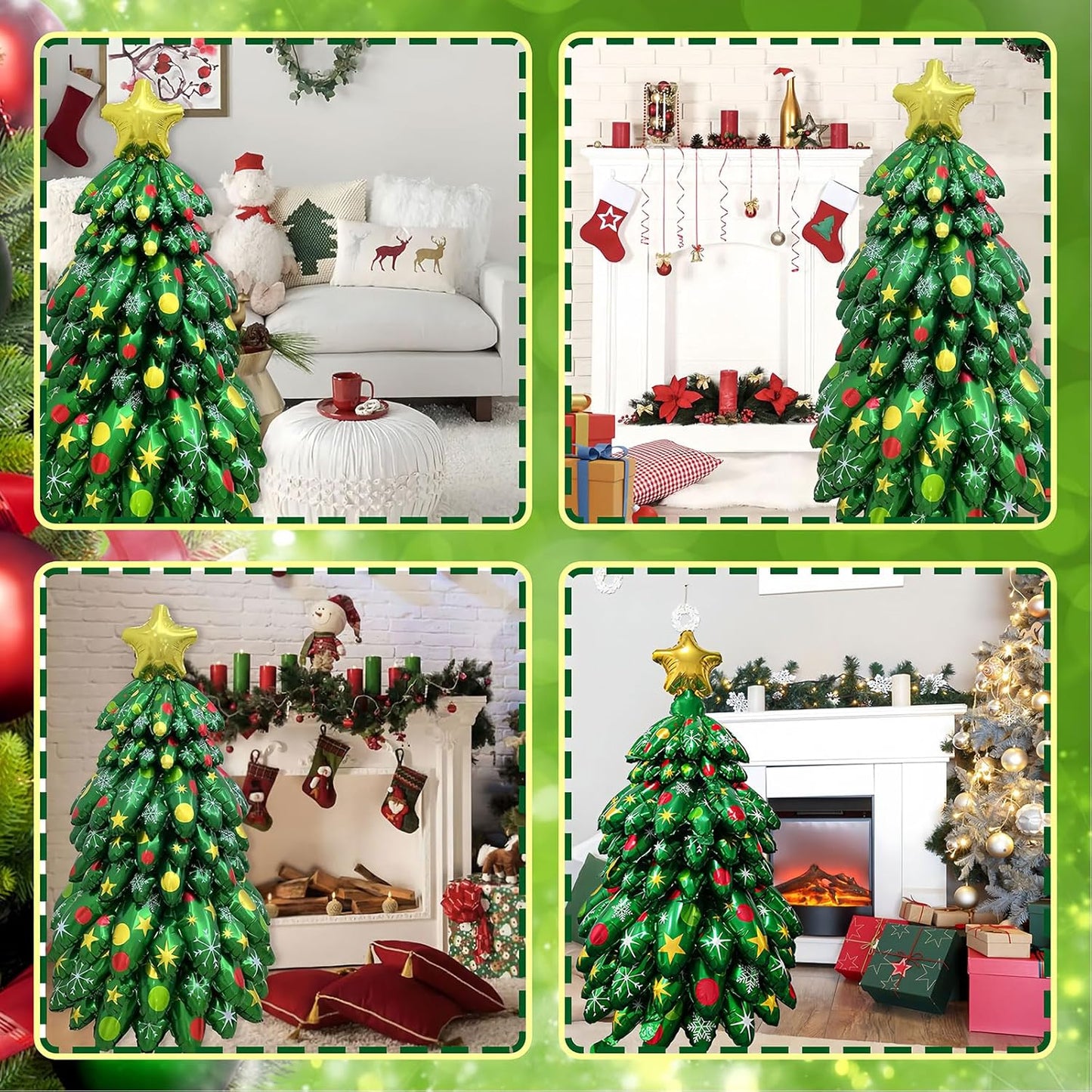 Last day 50% OFF-Christmas tree balloon decoration（52IN）