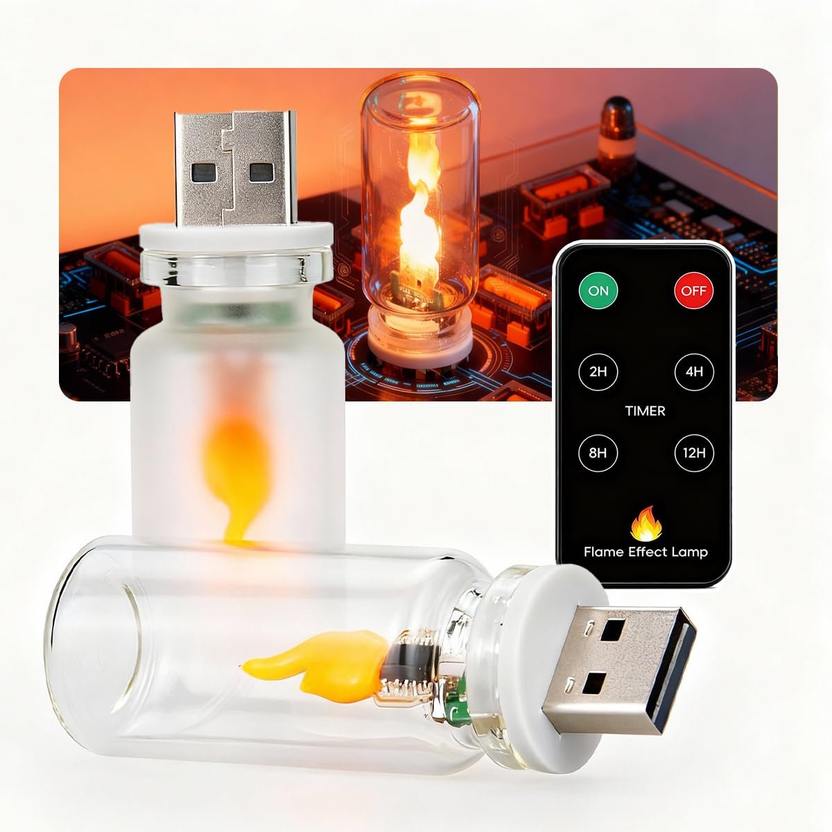 USB Flame Ambiance Light