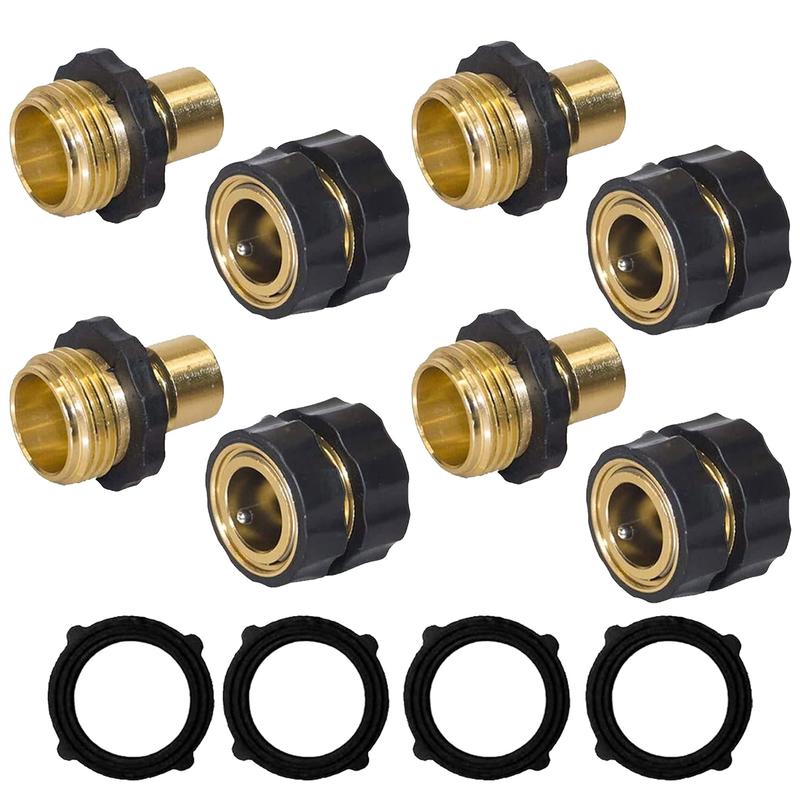 Garden Hose Quick Connector, 3/4 Inch Male and Female Garden Hose Fitting Quick Connector