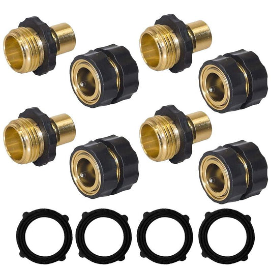 Garden Hose Quick Connector, 3/4 Inch Male and Female Garden Hose Fitting Quick Connector