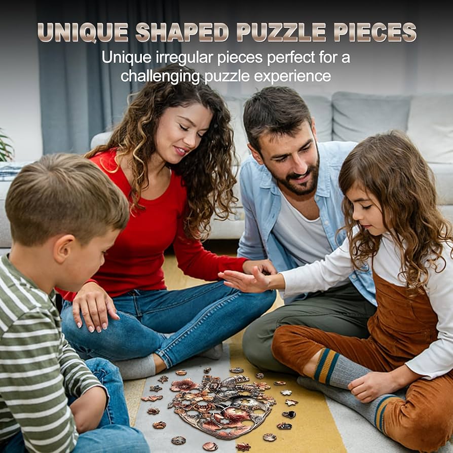 🎁 🔥 Visual 3D Mechanical Heart Wooden Jigsaw Puzzles - Gifts for Adults and Kids
