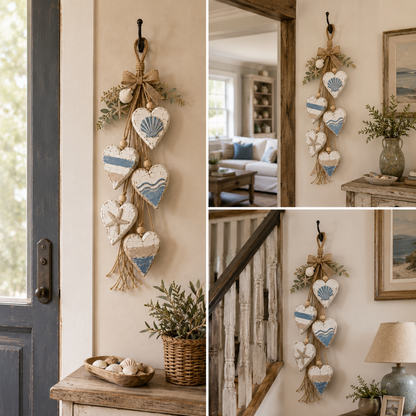 🤎 LED Hanging Heart Wall Decor – Warm Glowing Rustic Home Accent ✨