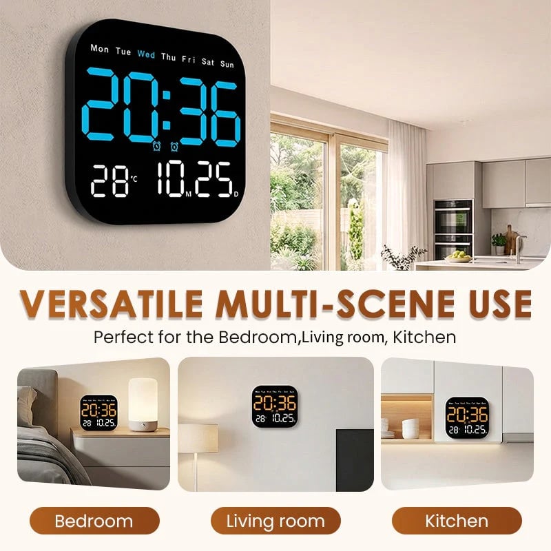 ✨Modern LED Digital Alarm Clock with Temperature Display