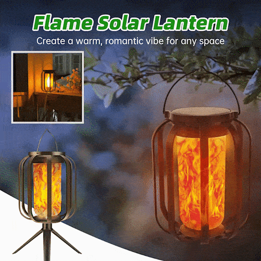 🔥Upgraded Flickering Flame Solar Lantern