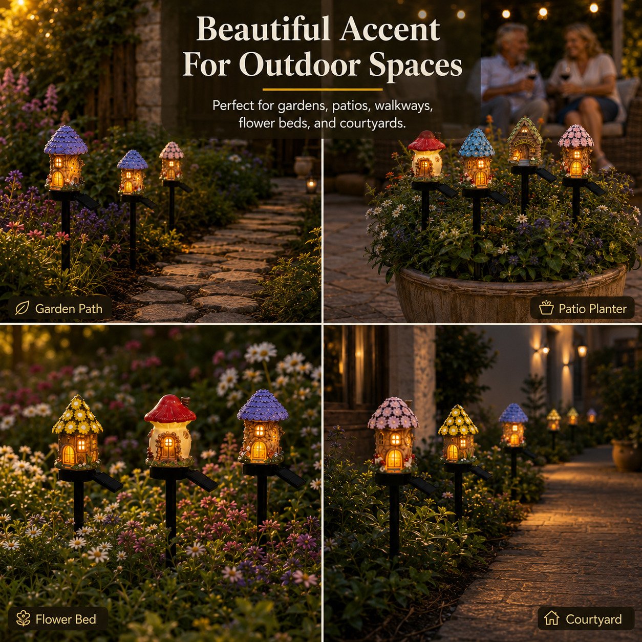 🍄🏡 Solar Mushroom Garden Light – Create a Cozy Fairy-Tale Glow Outdoors 🌙