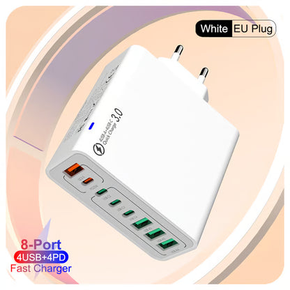 🔥8 in 1 Ports USB Fast Charger – Power Multiple Devices Simultaneously