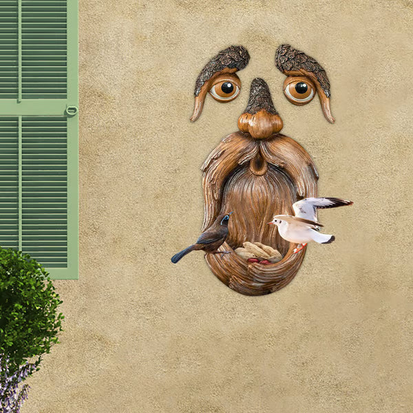 🌳🐦53%OFF Whimsical Tree Face Bird Feeder – Resin Garden Art Decor🎁