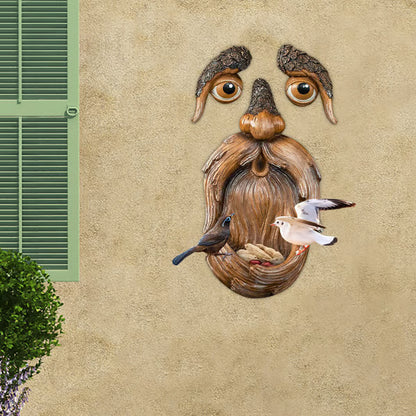 🌳🐦53%OFF Whimsical Tree Face Bird Feeder – Resin Garden Art Decor🎁