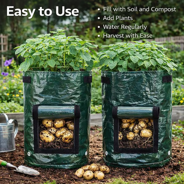 🌱🥔 Planting Bag with Harvest Window– Easy Grow