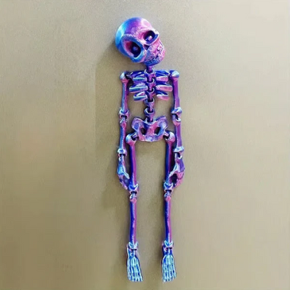 🦴 3D Printed Magnetic Skeleton Figurine – Vintage Desk Toy & Fridge Decor