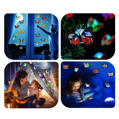 🦋 3D Colorful Butterfly LED Night Light – Creative Stick-On Wall Decor