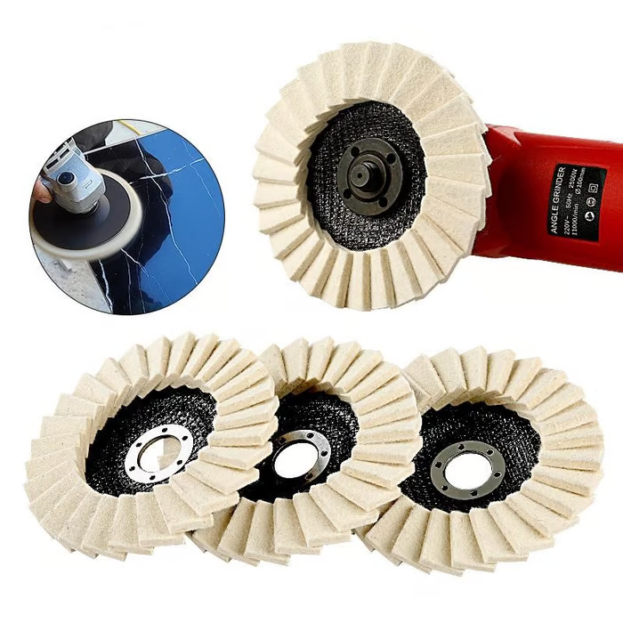 🛠️ Premium Wool Felt Polishing Flap Disc for Angle Grinders