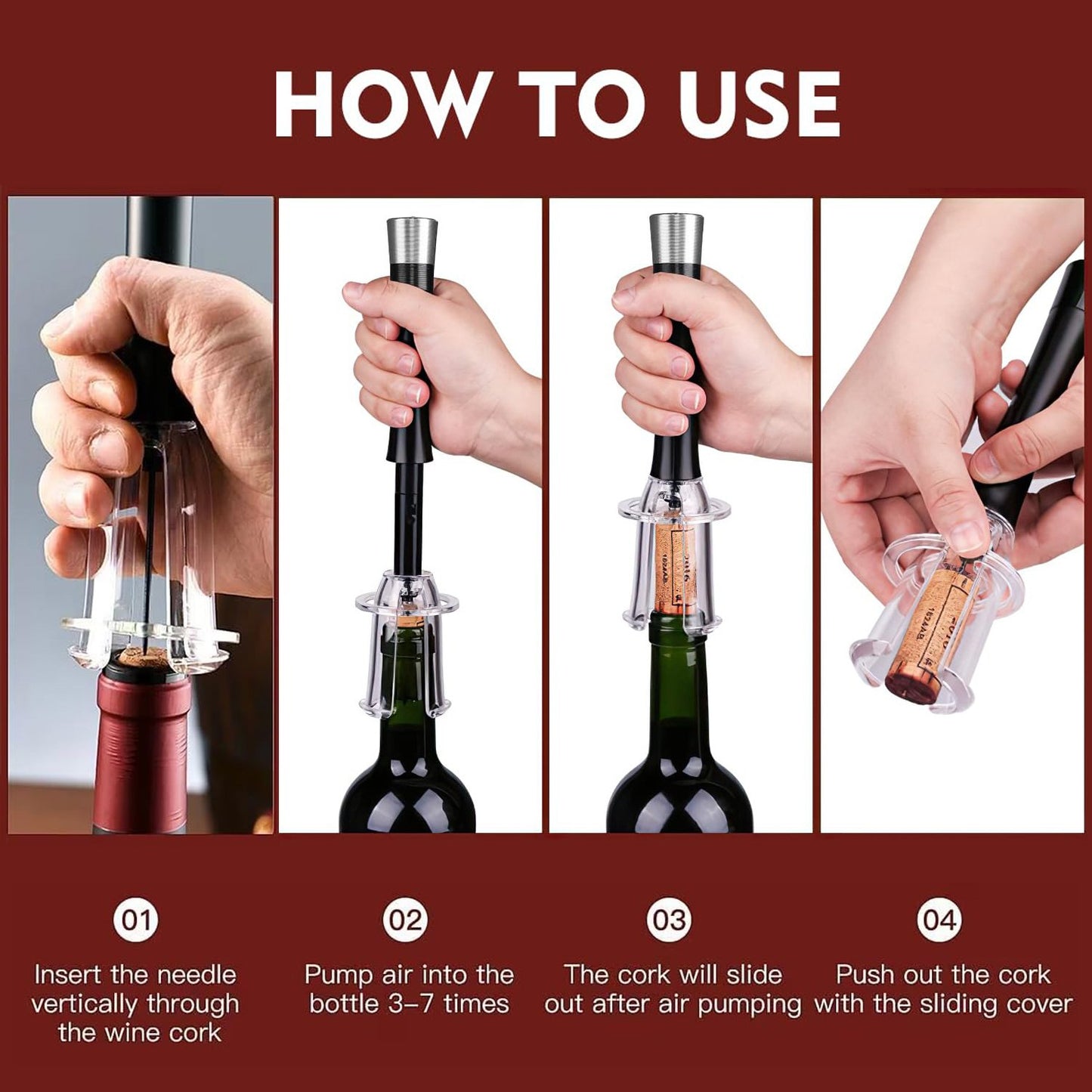 🍷Air Pump Cork Remover Wine Bottle Opener🔥