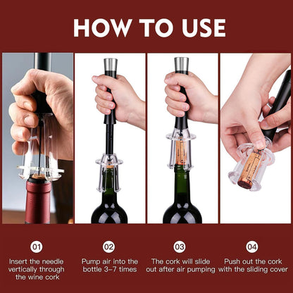 🍷Air Pump Cork Remover Wine Bottle Opener🔥