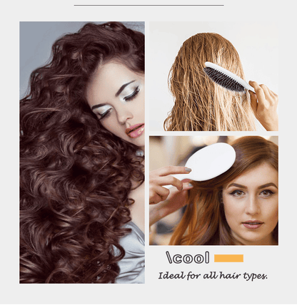 🔥Boar Bristle Paddle Brush for Smoother, Stronger & Shinier Hair