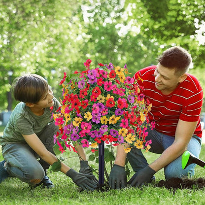🔥 Best Seller🌸 🌿 UV-Resistant & Waterproof Artificial Daisy & Eucalyptus Stakes – Indoor & Outdoor Floral Decor