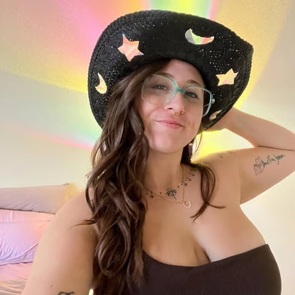 👒قبعة رعاة البقر من القش بتصميم منشوري من Suncatcher 