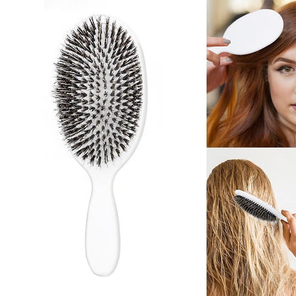 🔥Boar Bristle Paddle Brush for Smoother, Stronger & Shinier Hair