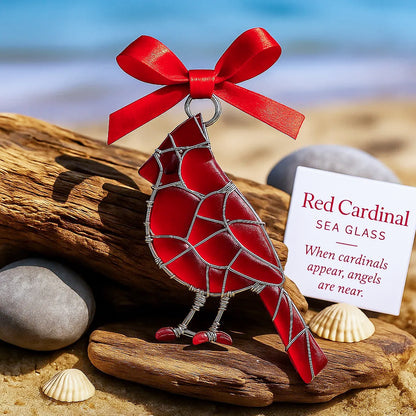 Handmade Sea Glass Bird Ornament