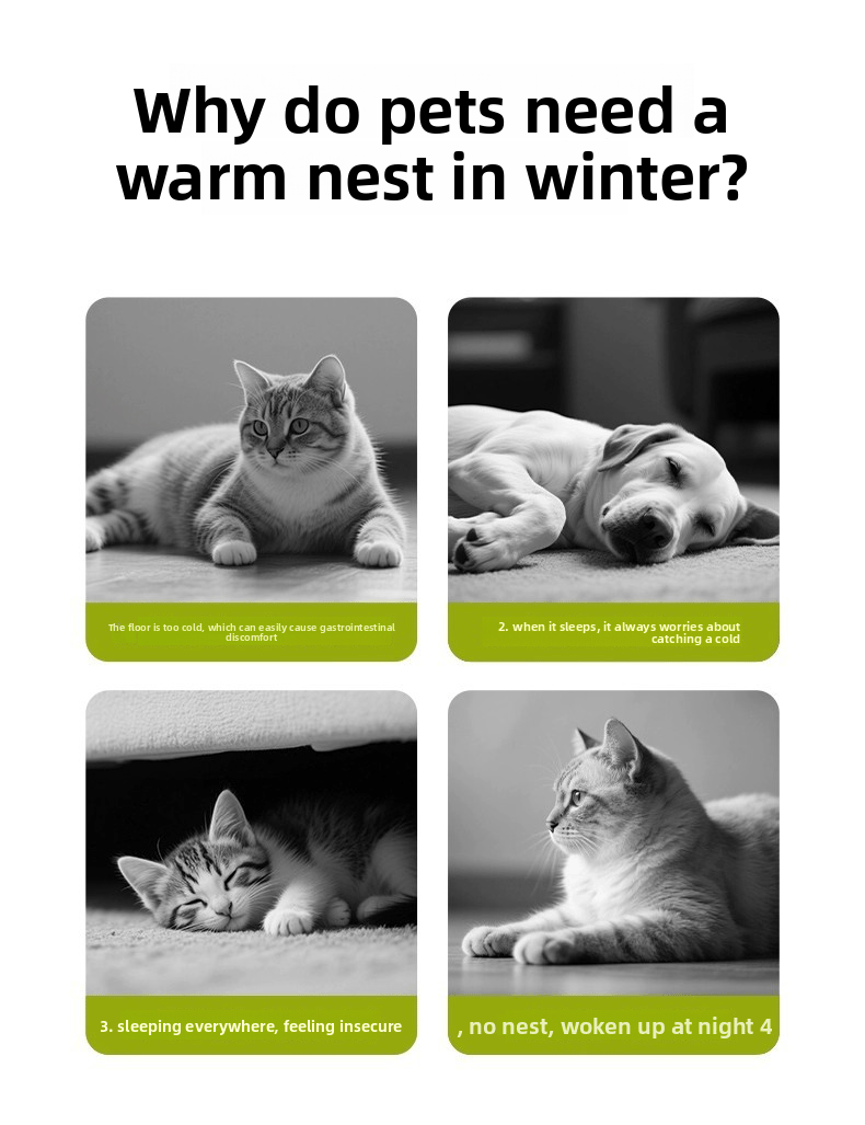 🐈Removable and Washable Winter Closed-off Cat Bed💝