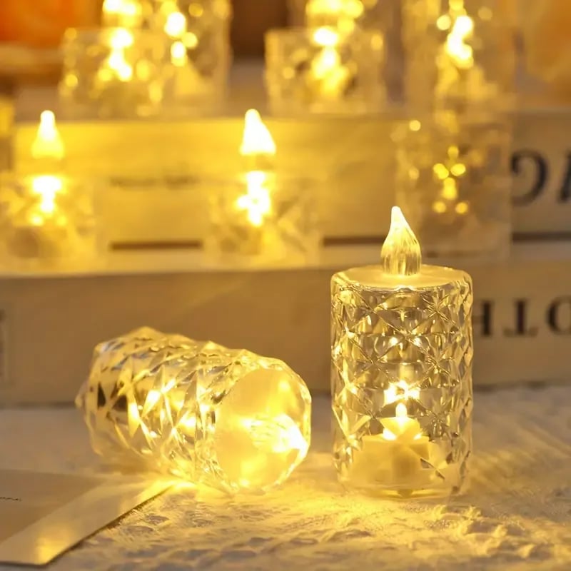 Flammenloses Kristallkerzenlicht