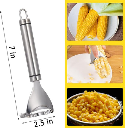 🌽 Stainless Steel Corn Stripper – Remove Kernels in Seconds
