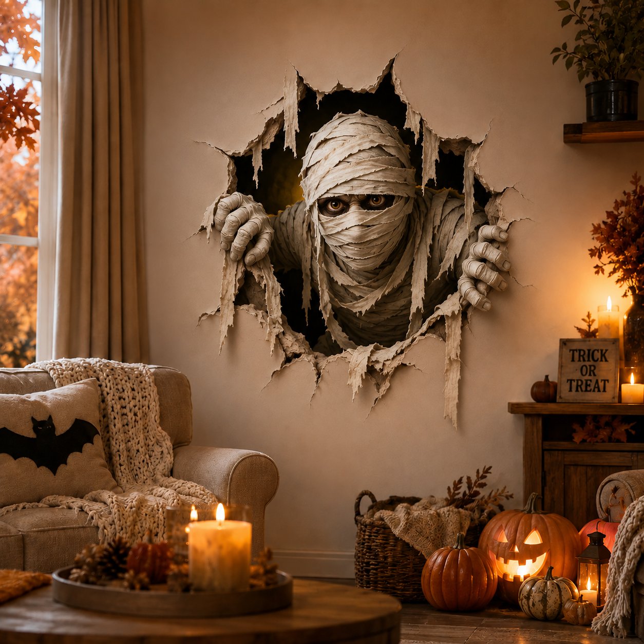 🎃Halloween Break-In 3D Wall Decals