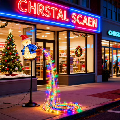 Fun solar-powered Christmas snowman lights