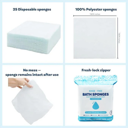 🧼 Disposable Rinse-Free Bathing Wipes