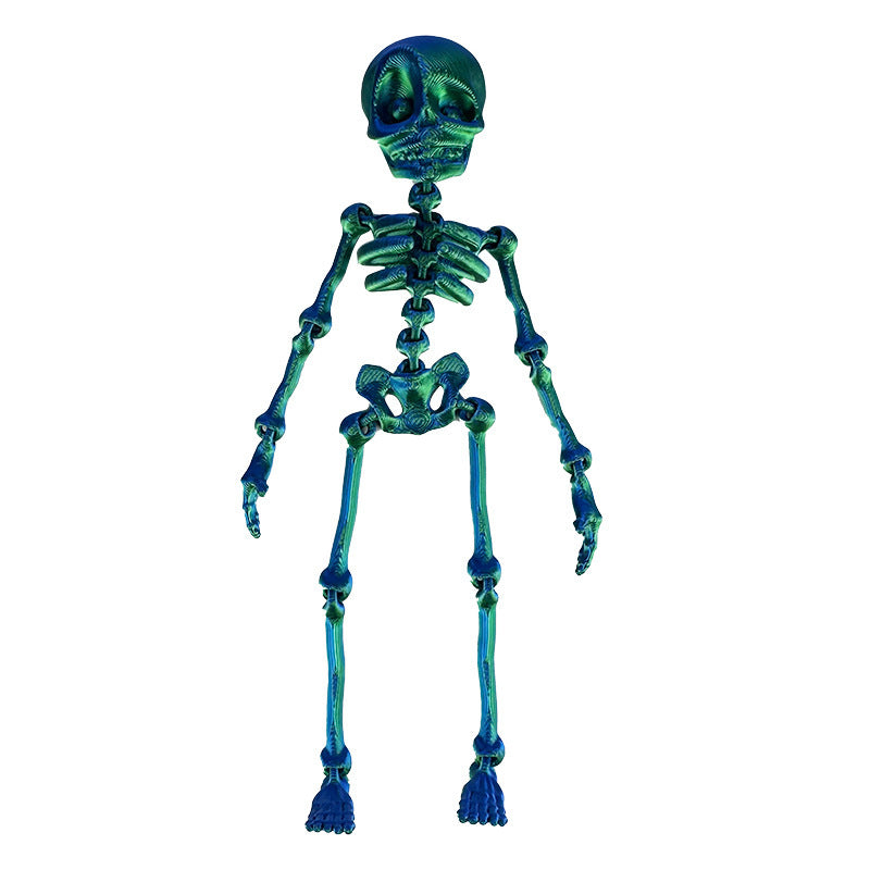 🦴 3D Printed Magnetic Skeleton Figurine – Vintage Desk Toy & Fridge Decor