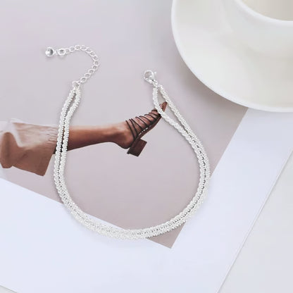 🔥✨Minimalist Layered Shiny Anklet For Women