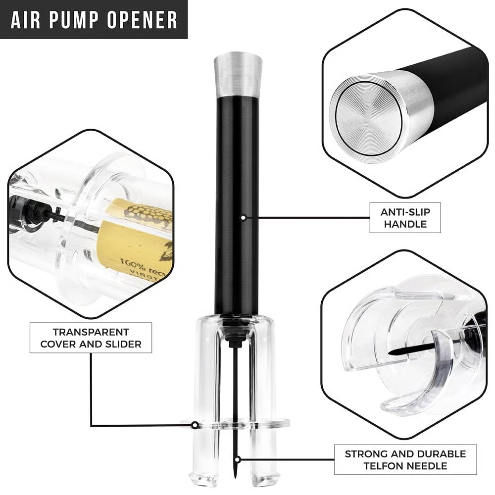 🔥Last Day 50% OFF--Air Pump Cork Remover Wine Bottle Opener Set